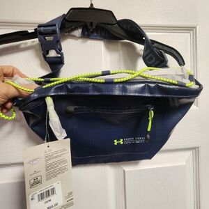 Under Armour Navy and Neon Yellow Waist Pack